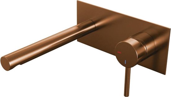 Brauer Copper Edition wastafelkraan inbouw ColdStart met inbouwdeel type S2 greep geborsteld koper PVD 5-GK-004-S2