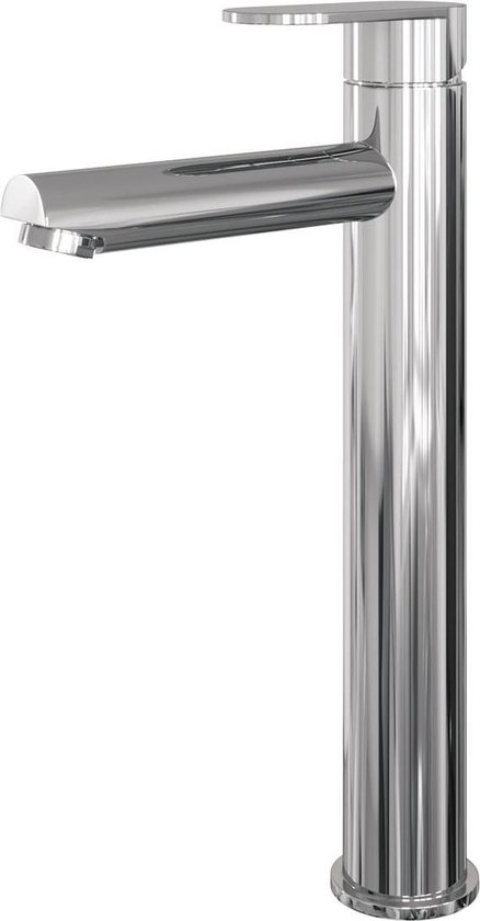 Brauer Chrome Edition wastafelmengkraan verhoogd met type HD3 greep opbouw ColdStart gepolijst chroom 5500.06CS-HD3