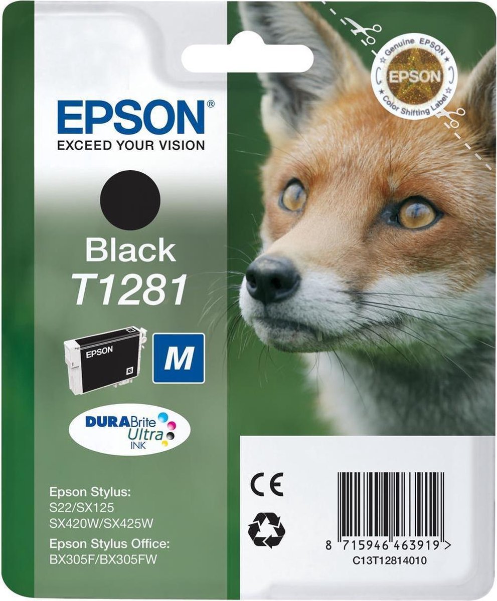 Epson T1281 - Inktcartridge / - Zwart