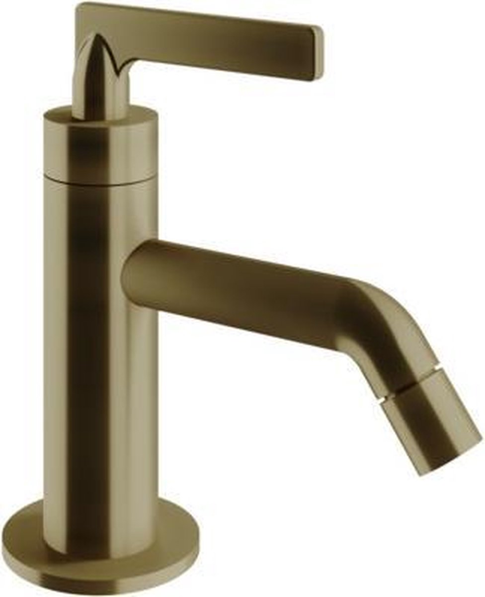 vtwonen baden Grip fonteinkraan met hendel bronze