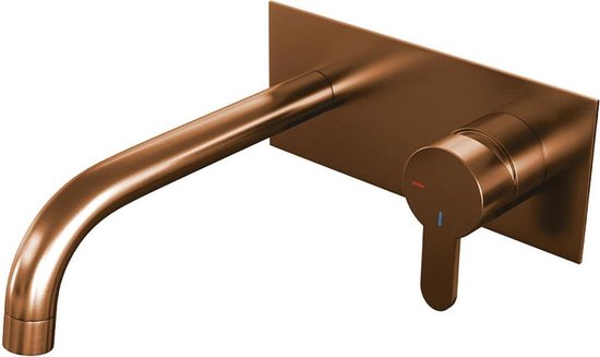 Brauer Copper Edition wastafelkraan inbouw ColdStart met inbouwdeel type B4 greep geborsteld koper PVD 5-GK-004-B4