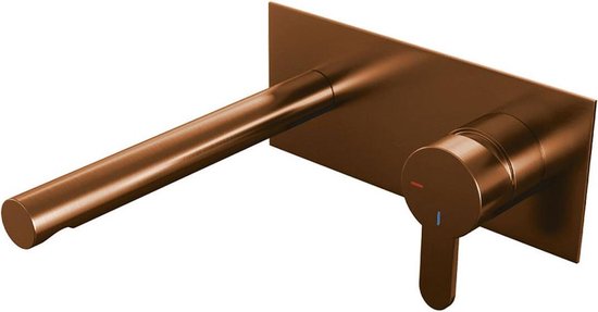 Brauer Copper Edition wastafelkraan inbouw ColdStart met inbouwdeel type S4 greep geborsteld koper PVD 5-GK-004-S4