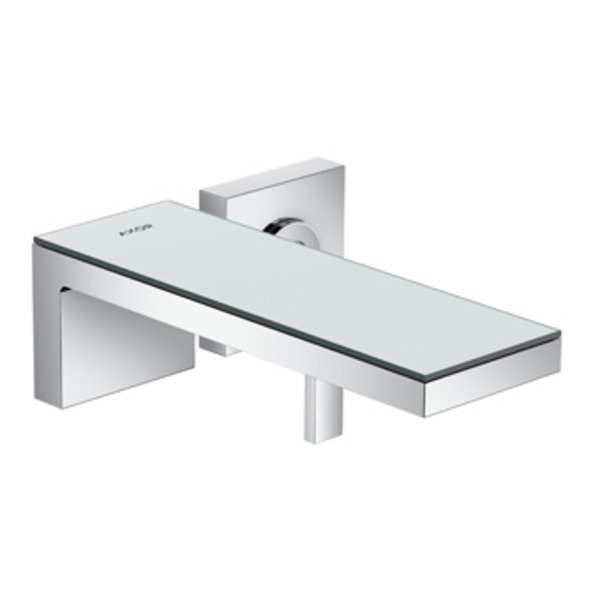 Hansgrohe AXOR MyEdition afbouwdeel v. 2-gats inbouw wastafelkraan m. zwart glas voorsprong 22.1cm chroom 47060600