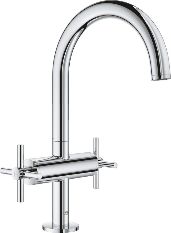 Grohe Atrio wastafelkraan L-size kruisgreep chroom 21019003