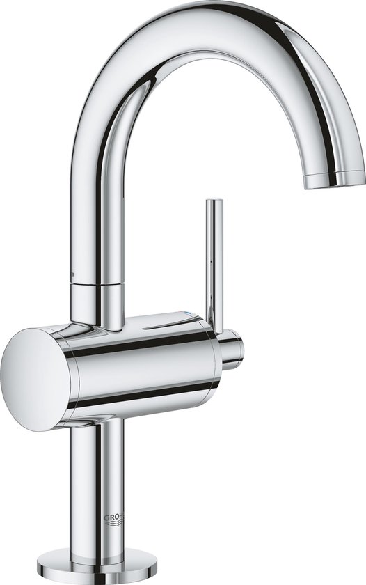 Grohe Atrio 1-gats wastafelkraan M-size met push open chroom 32043003