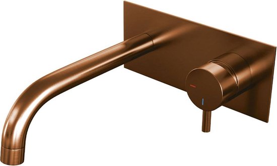 Brauer Copper Edition wastafelkraan inbouw ColdStart met inbouwdeel type B5 greep geborsteld koper PVD 5-GK-004-B5