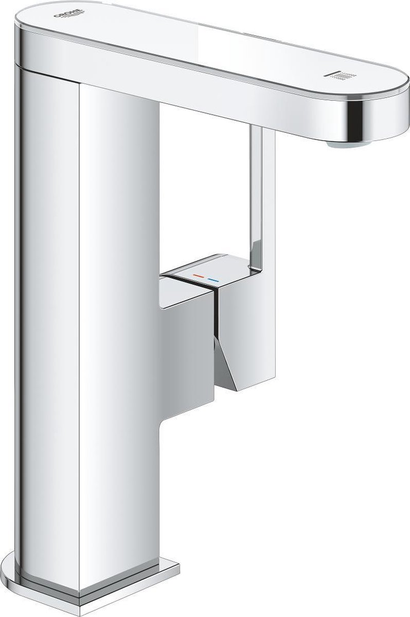 Grohe Plus 1-gats wastafelkraan M-size met digitale LED display moon wit/chroom 23958003