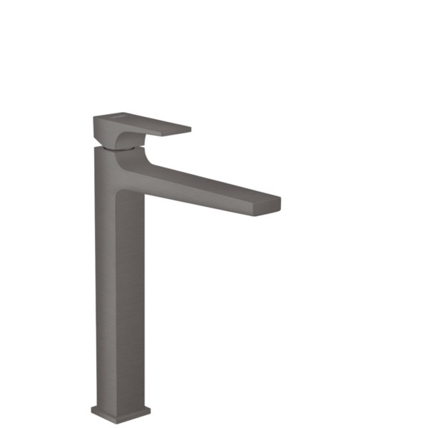 Hansgrohe Metropol 1-gats wastafelkraan 260 met push open waste met voorsprong vaste uitloop 20.4cm brushed black chroom 32512340