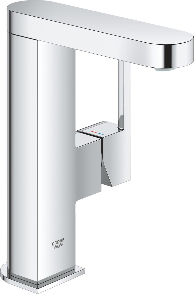 Grohe Plus 1-gats wastafelkraan M-size met gladdy body en push open waste chroom 23872003