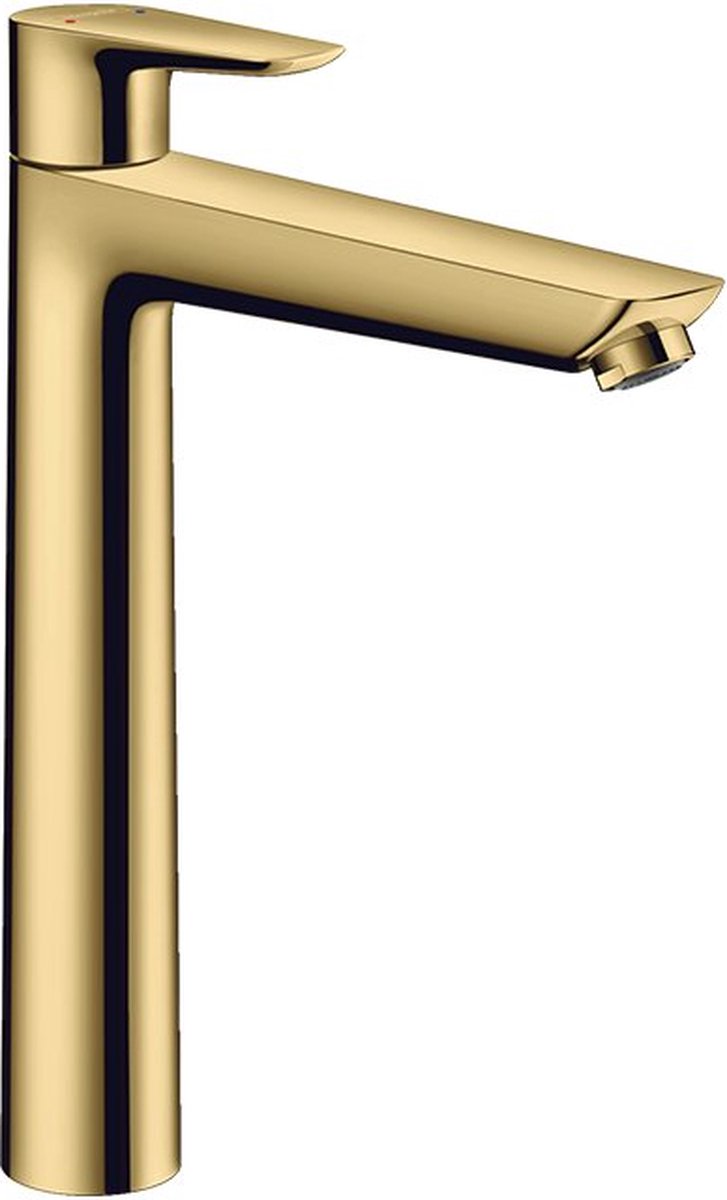 Hansgrohe Talis E 1-gats wastafelkraan verhoogd 240 met waste polished gold 71716990 - Oro