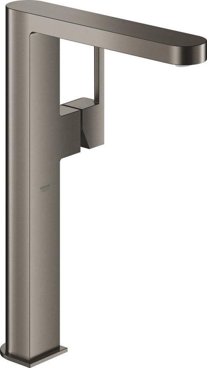 Grohe Plus 1-gats wastafelkraan xl-size m. gladde body brushed hard graphite 32618AL3 - Negro