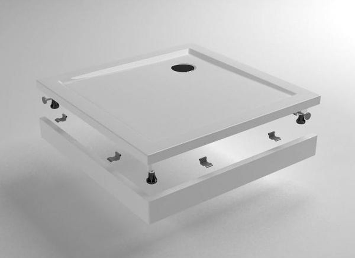 Wiesbaden Compo douchebak acryl 90x90x4 21.3501 - Wit