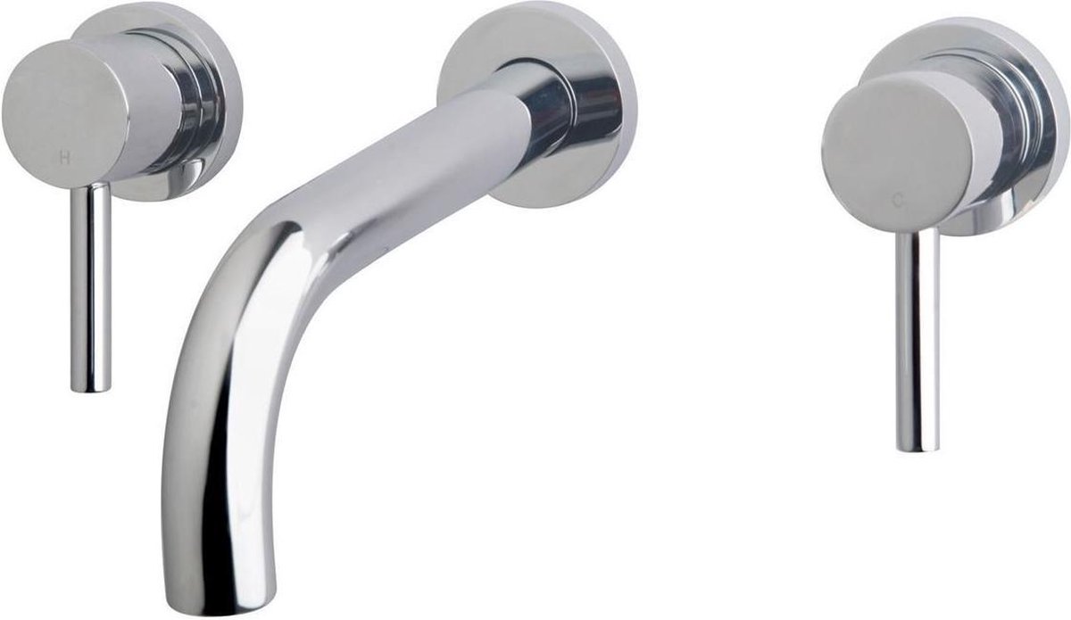 Wiesbaden Caral afbouwdeel uitloop 20cm zonder inbouwdeel chroom 29.3110