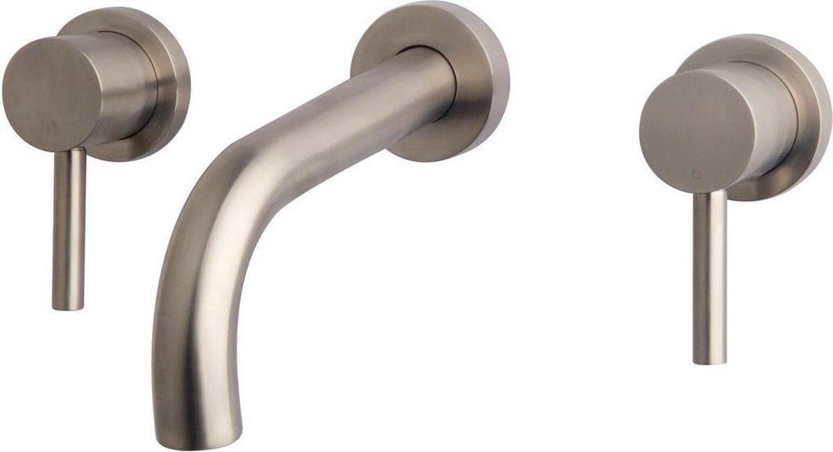 Wiesbaden Caral afbouwdeel uitloop 20cm zonder inbouwdeel geborsteld staal 29.3120