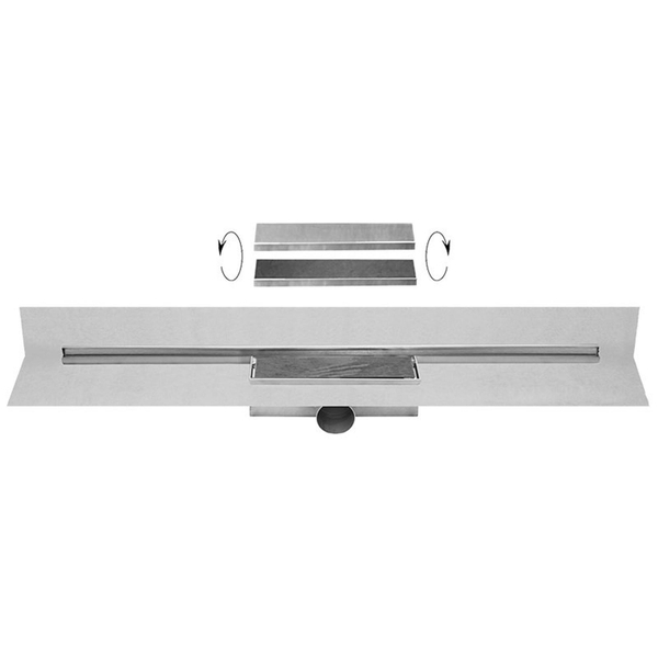 Easy drain M-line douchegoot 90cm complete set waterslot 30 mm rvs mline90030