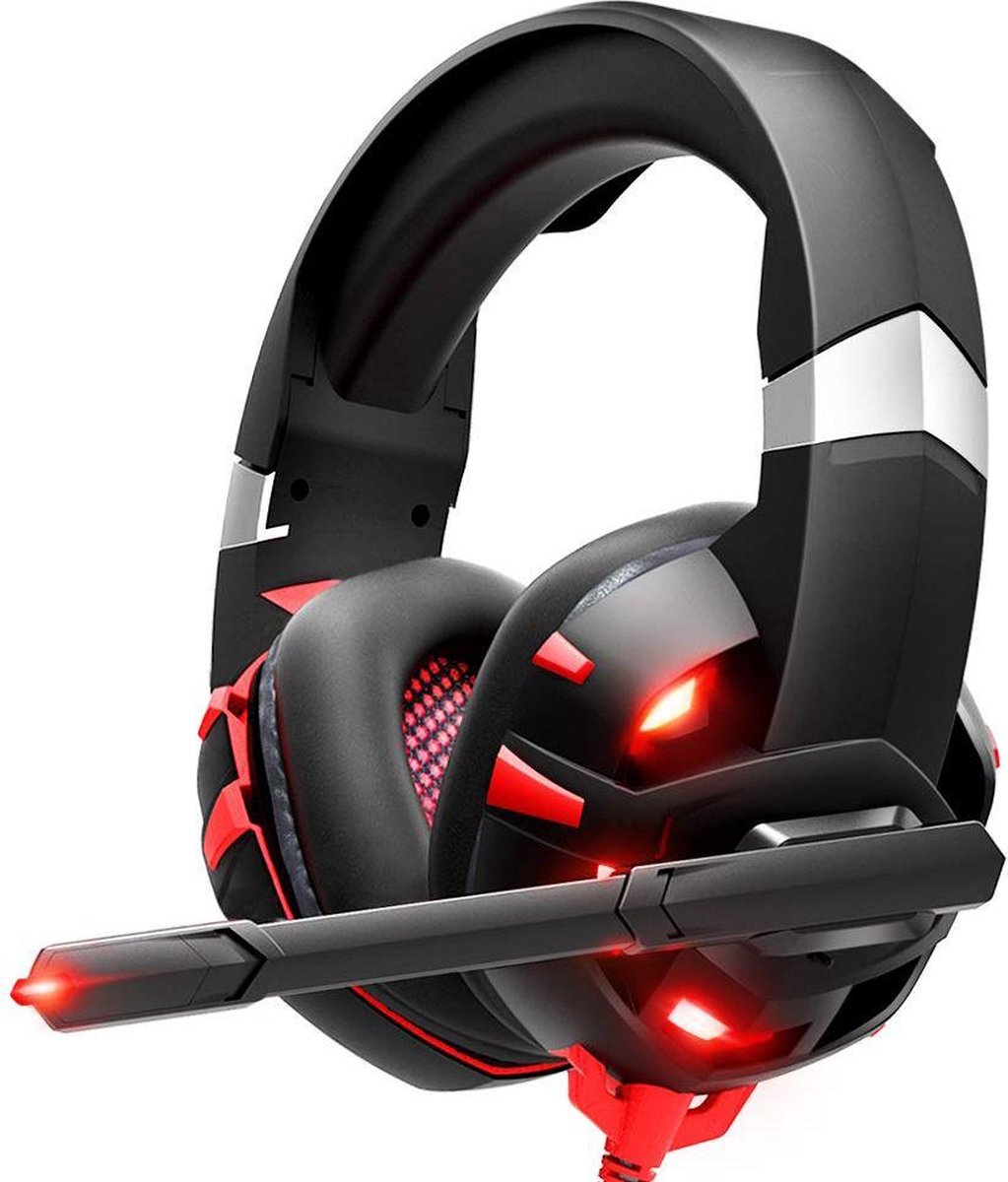 Strex Gaming Headset - PC + PS4 + Xbox One - Rood