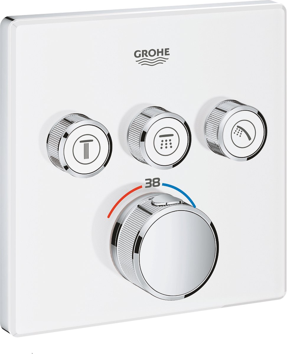 Grohe SmartControl afbouwdeel voor inbouwkraan thermostatisch met omstel v. 3 functies vierkant 29157ls0 - Blanco