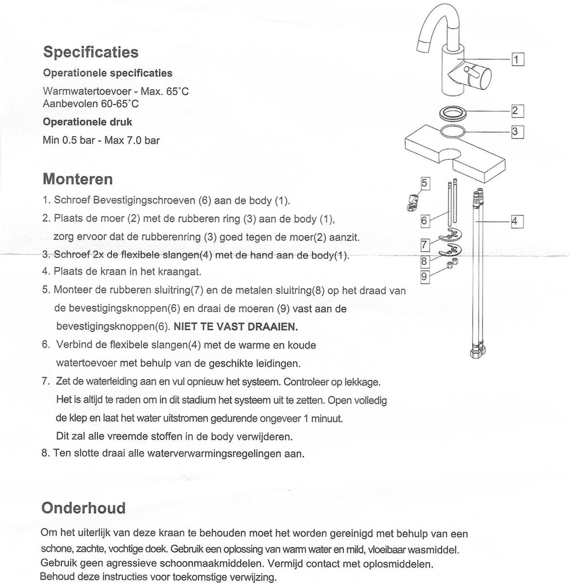 Wiesbaden Caral opbouw wastafelkraan draaibare uitloop 29.2114 - Zwart