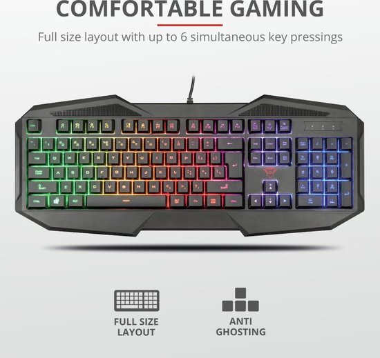 Trust GXT 830 Avonn - Gaming Toetsenbord - AZERTY