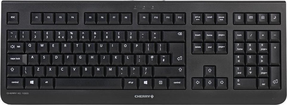 Cherry KC 1000 toetsenbord USB QWERTY Engels - Zwart