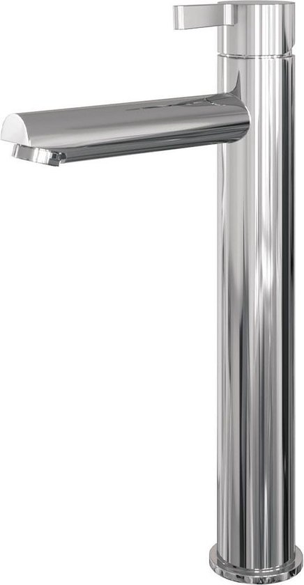 Brauer Chrome Edition wastafelmengkraan verhoogd met type HD1 greep opbouw ColdStart gepolijst chroom 5500.06CS-HD1