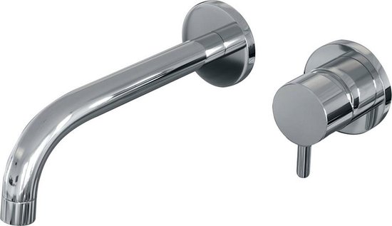 Brauer Chrome Edition Wastafelmengkraan type B5 greep inbouw ronde rozetten ColdStart chroom gepolijst 5500.10CS-B5-65