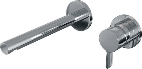 Brauer Chrome Edition Wastafelmengkraan type S1 greep inbouw ronde rozetten ColdStart chroom gepolijst 5500.10CS-S1-65