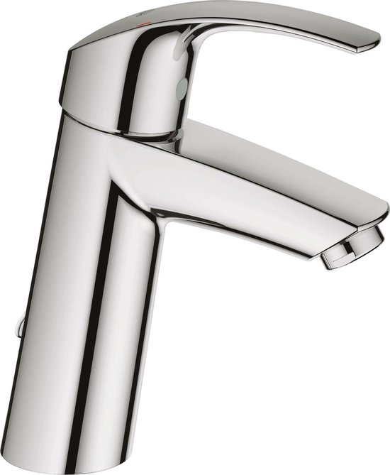 Grohe Eurosmart wastafelmengkraan MSize ngatsmontage metalen hendel SilkMove 28 mm cartouche met keramische schijven verzonken ketting chroom 23323001