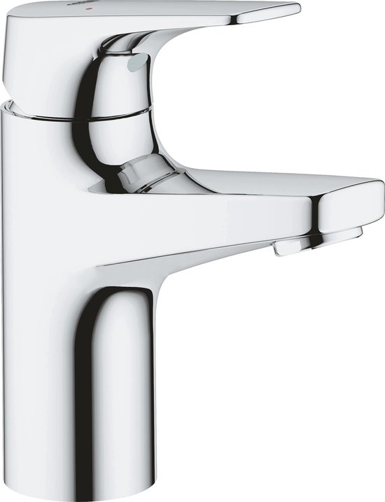 Grohe Bau Flow 1-gats wastafelkraan S-size met gladde body chroom 23752000