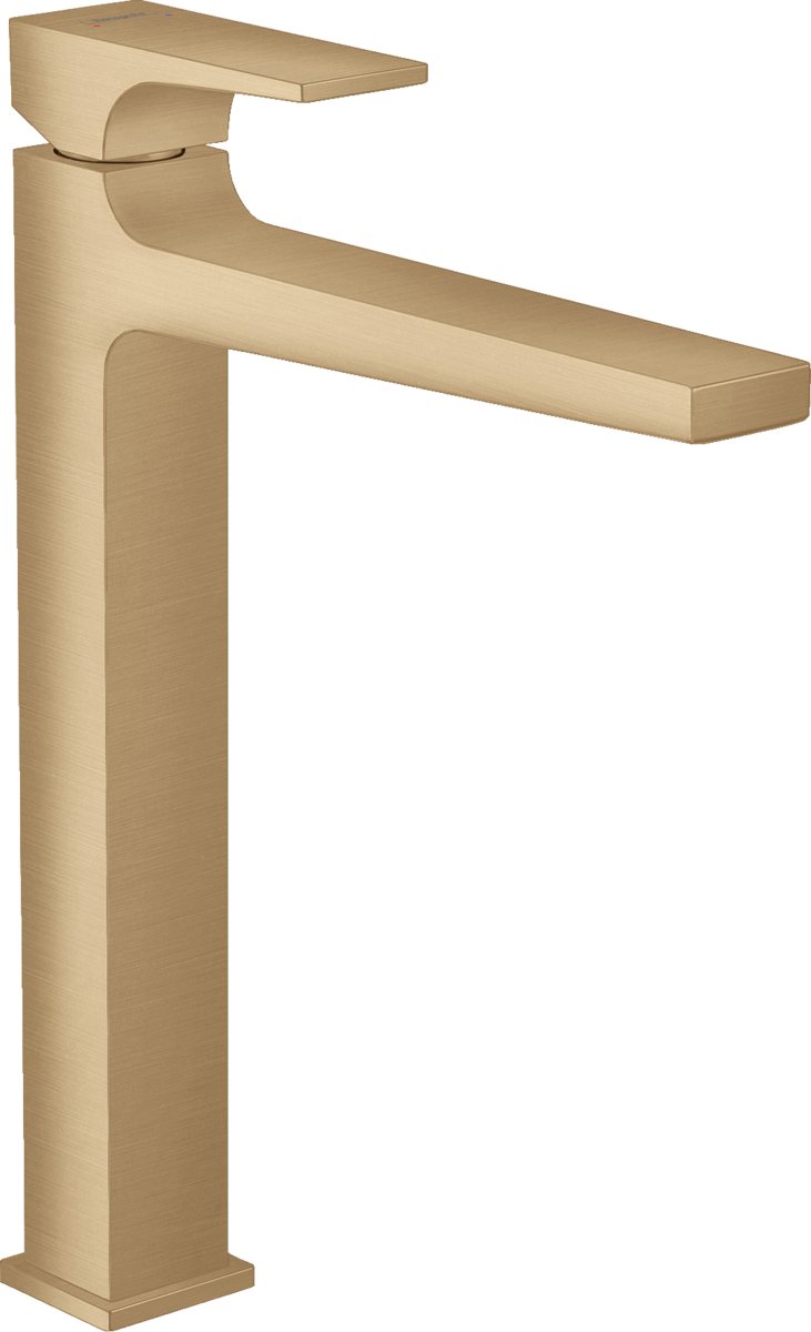 Hansgrohe Metropol 1-gats wastafelkraan 260 met push open waste met voorsprong vaste uitloop 20.4cm brushed bronze 32512140