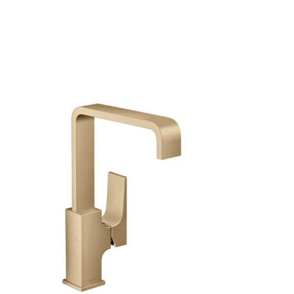 Hansgrohe Metropol 1-gats wastafelkraan 230 met push open waste m. 120° draaibare uitloop 16.5cm brushed bronze 32511140