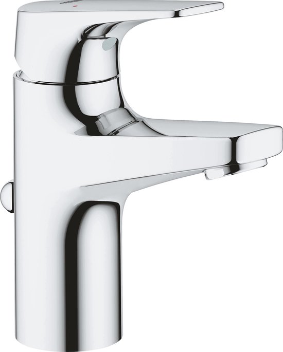 Grohe Bau Flow 1-gats wastafelkraan S-size met waste chroom 23751000