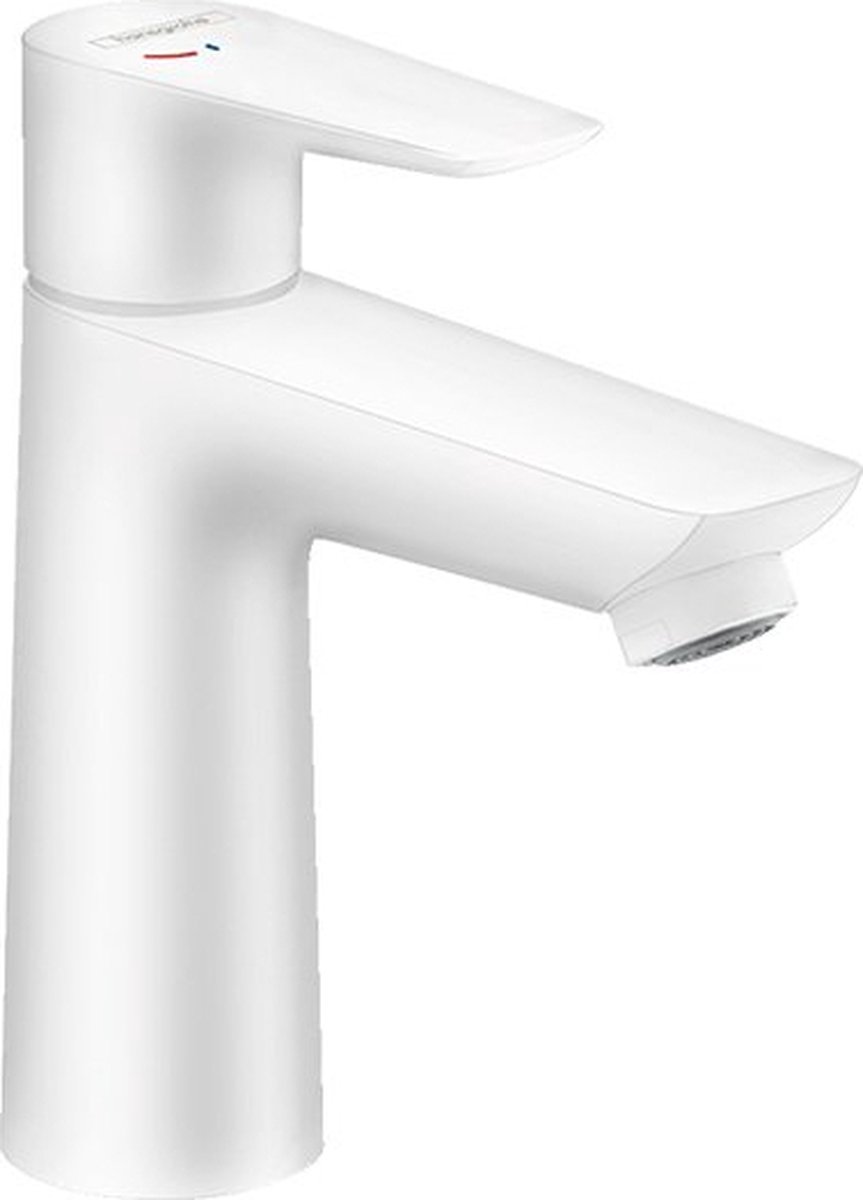 Hansgrohe Talis E 1-gats wastafelkraan 110 CoolStart met waste mat wit 71713700