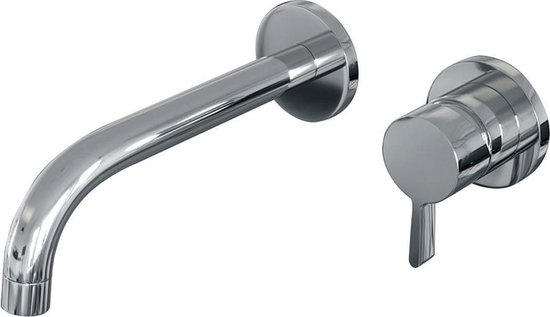 Brauer Chrome Edition Wastafelmengkraan type B1 greep inbouw ronde rozetten ColdStart chroom gepolijst 5500.10CS-B1-65