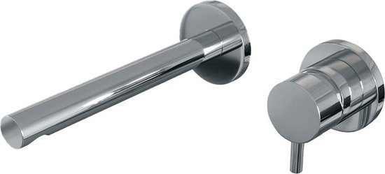 Brauer Chrome Edition Wastafelmengkraan type S5 greep inbouw ronde rozetten ColdStart chroom gepolijst 5500.10CS-S5-65