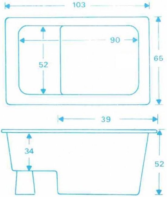 Haceka Marinella voetzitbad 103x65cm 60.4042 - Wit