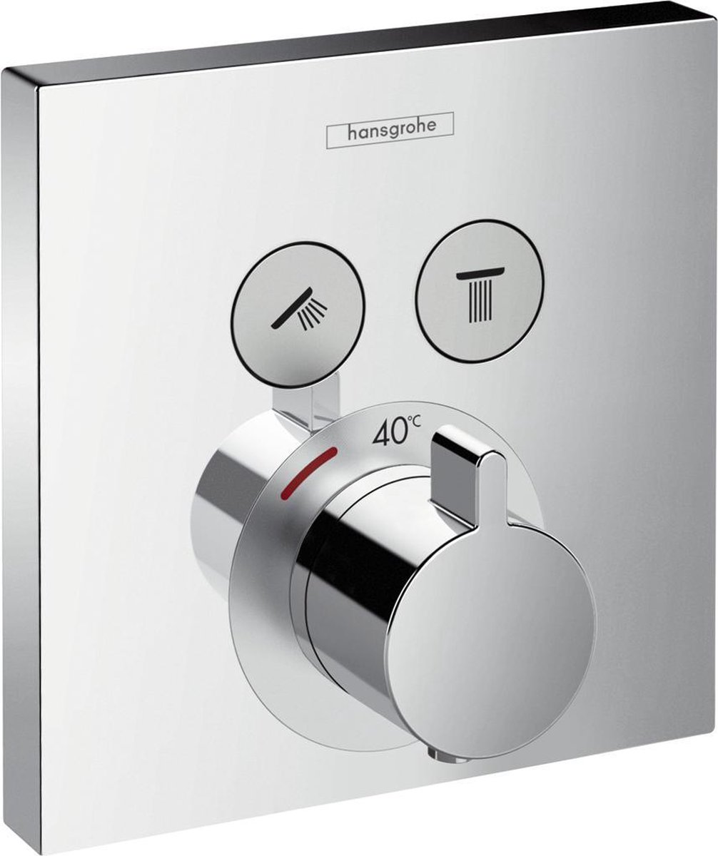 Hansgrohe ShowerSelect afbouwdeel voor inbouwkraan thermostatisch met omstel chroom 15763000