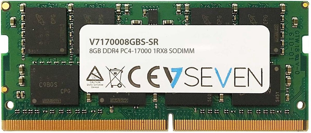 V7 170008GBS-SR geheugenmodule 8 GB DDR4 2133 MHz