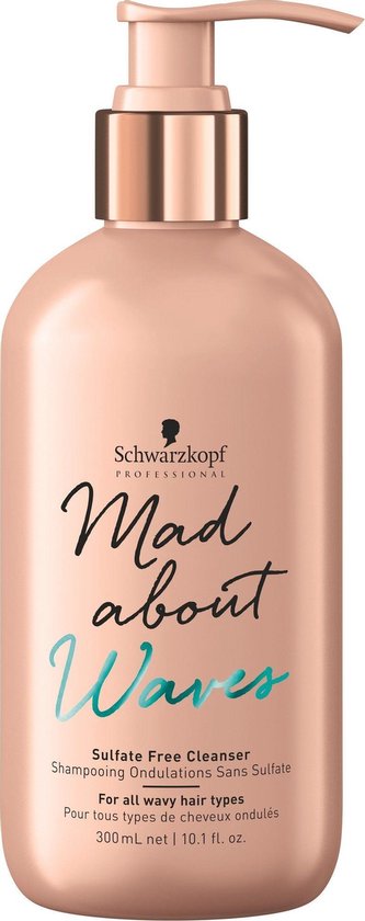 Schwarzkopf Mad About Waves Shampoo Sulfate Free Cleanser - 300 ml.