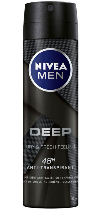 Nivea Men Deep 48H Anti-Transparant Spray - 150 ml