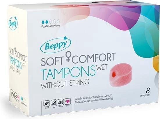 Beppy Soft + Comfort Tampons Wet - 8 stuks - Beige