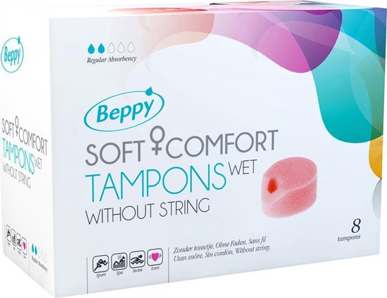 Beppy Soft + Comfort Tampons Wet - 8 stuks - Beige