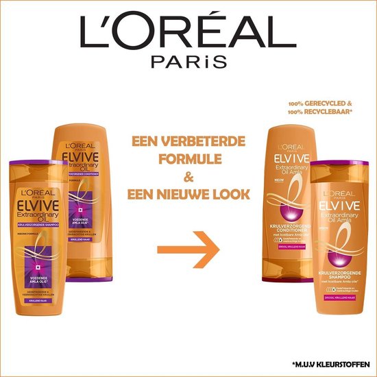 L'Oréal Paris Elvive Shampoo Extraordinary Oil Krulverzorging - 250 ml