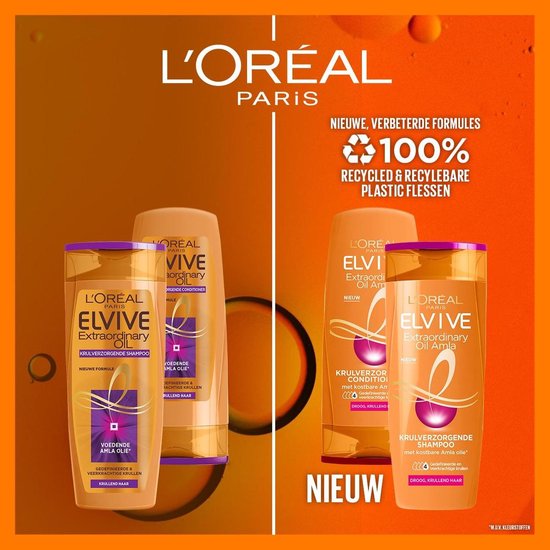 L'Oréal Paris Elvive Shampoo Extraordinary Oil Krulverzorging - 250 ml