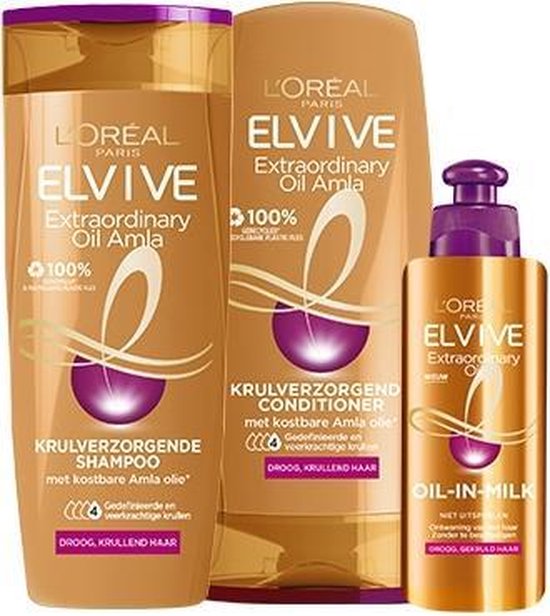 L'Oréal Paris Elvive Shampoo Extraordinary Oil Krulverzorging - 250 ml