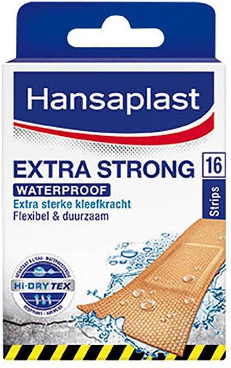 Hansaplast Extra Strong Waterproof Pleisters - 16 stuks - Beige