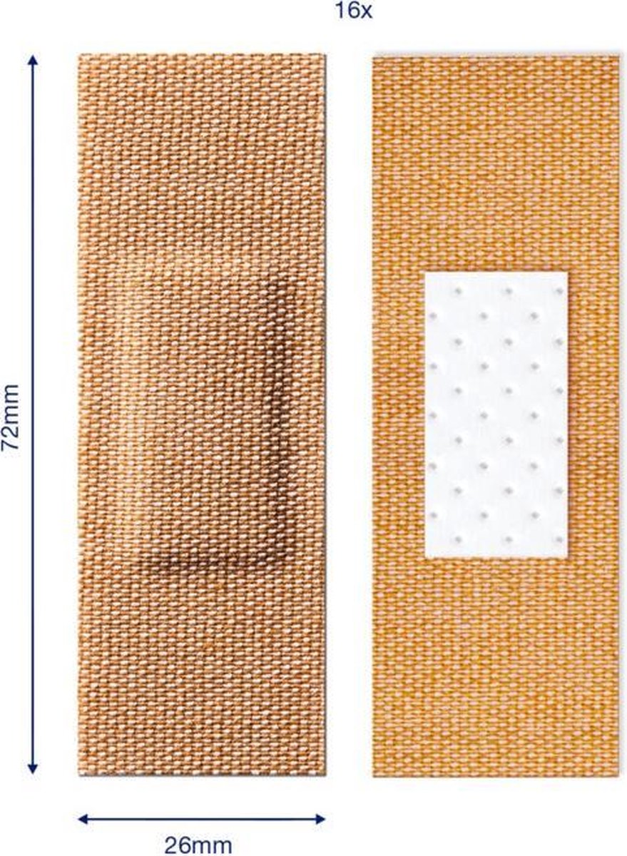 Hansaplast Extra Strong Waterproof Pleisters - 16 stuks - Beige