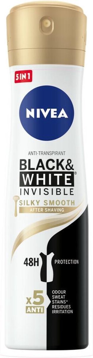 Nivea Black & White Silky Smooth Deodorant Spray - 150 ml