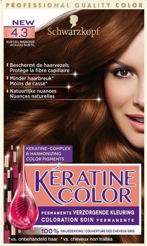 Schwarzkopf Keratine Haarverf - Color 4.3 Subtiel Mahonie