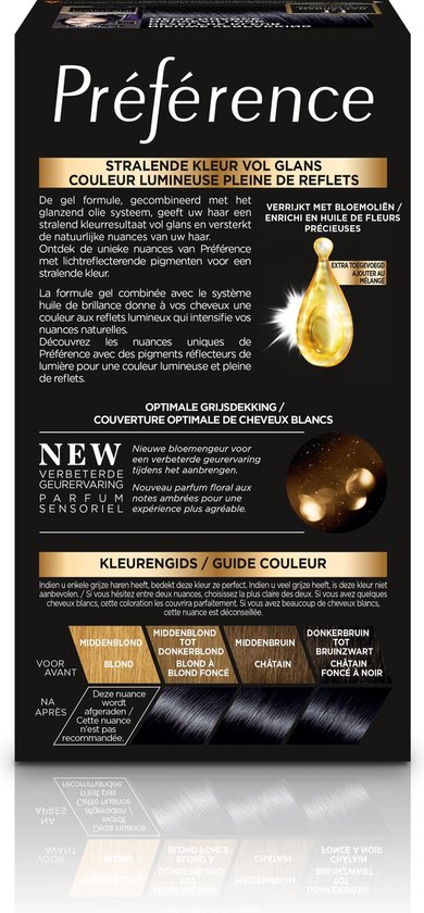 L'Oreal Paris Préférence Haarverf - 1.1 Cool Black Pearl